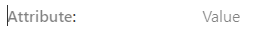 Empty Attribute/value