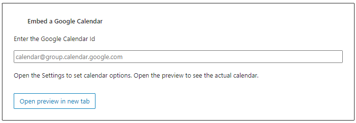 Calendar block